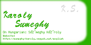 karoly sumeghy business card